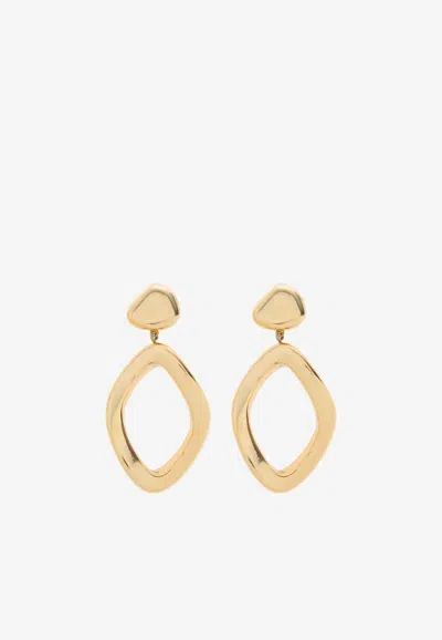 Max Mara Gommoso Oval Drop Earrings In Gold