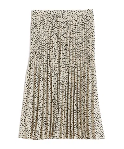 Max Mara Gonna Legno Pleated Polka Dot Skirt In Multi