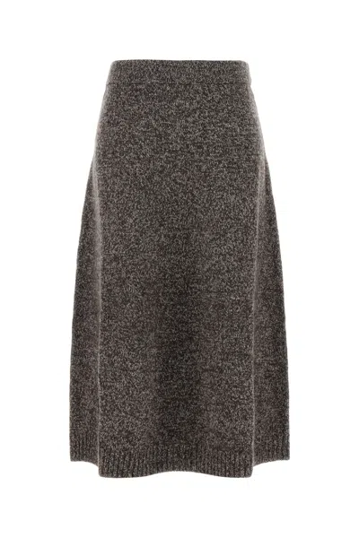 Max Mara Gonna Piega In Lana Multicolor  Donna In Gray
