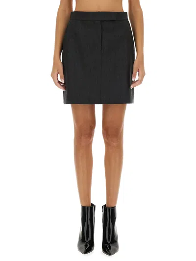 Max Mara Sondalo Mini Skirt In Grey