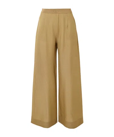 Max Mara Gordon Stretch-knit Wide-leg Pants In Brown