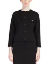 Max Mara Boxy-fit Scuba Jersey Jacket In Black