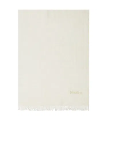 Max Mara Graded Cashmere Scarf In White