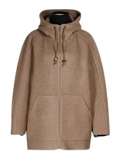 Max Mara Gradi Cashmere Sweatshirt Coat By  Atelier In Brown