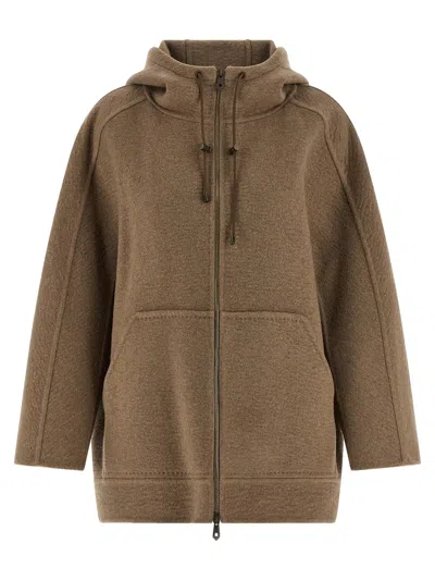 Max Mara Gradi Coat In Brown