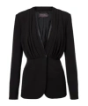 Max Mara Gradi Draped Crêpe Jacket In Black