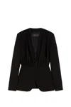 Max Mara Long Sleeve Casual Jacket In Blue