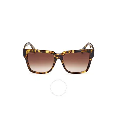 Max Mara Gradient Brown Square Ladies Sunglasses Mm0078 Glimpse2 53f 57 In Blonde Havana