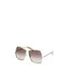 Max Mara 61mm Geometric Sunglasses In Nude