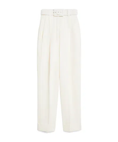 MAX MARA MAX MARA BELTED TURN-UP HEM TROUSERS