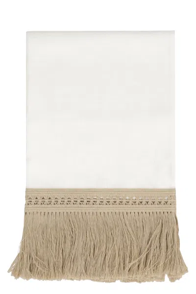Max Mara Grammo Linen Stole In White