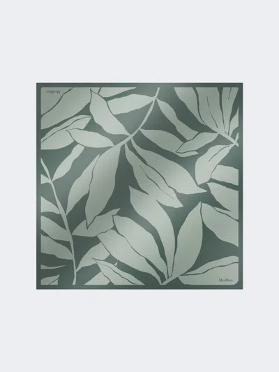 Max Mara Grand Carré En Soie Imprimée In Green