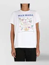Max Mara Graphic Embroidered Crew Neck T-shirt In White