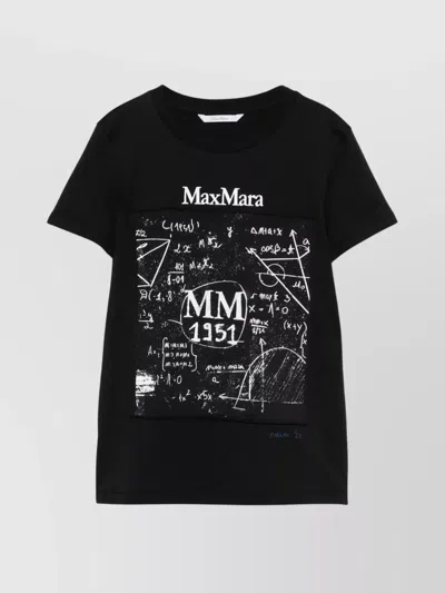 MAX MARA GRAPHIC PRINT CREW NECK SHORT SLEEVE TOP