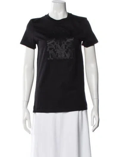 Pre-owned Max Mara Graphic Print Crew Neck T-shirt In Gray