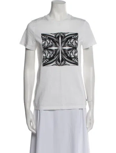 Pre-owned Max Mara Graphic Print Crew Neck T-shirt In White