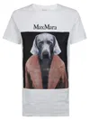 Max Mara Graphic Print Dog T-shirt With Relaxed Fit In White