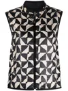 Max Mara Graphic-print Gilet In Black