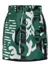 Max Mara Graphic-print High-waisted Skirt In Green