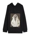 Max Mara Graphic-print Logo-patch Hoodie In Black
