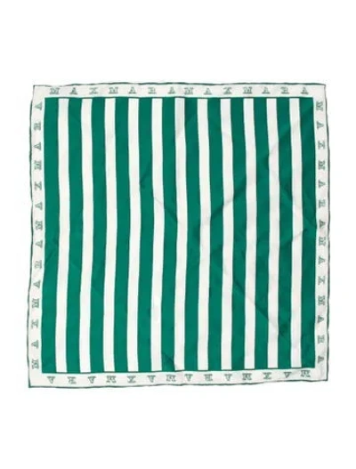 Pre-owned Max Mara Graphic Print Scarf In Green