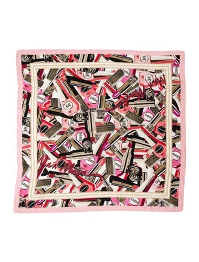 Pre-owned Max Mara Graphic Print Scarf In Pink