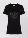 Max Mara Graphic Print Short Sleeve Round Neck Top In Black