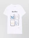 Max Mara Graphic Print Short Sleeve Top Collection In White