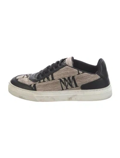 Pre-owned Max Mara Graphic Print Sneakers In Black