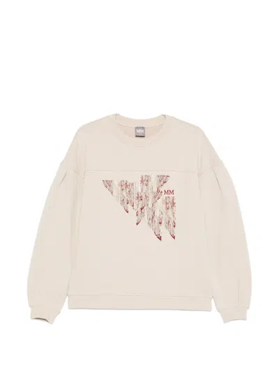 Max Mara Graphic Print Sweatshirt In Neutral