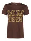 Max Mara Graphic-print T-shirt In Brown