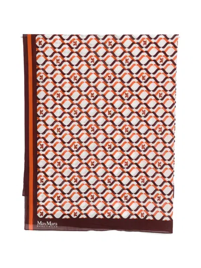 Max Mara Graphic-print Sarong In Red