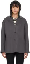Max Mara Gray Ellen Shirt In 002 Dark Grey