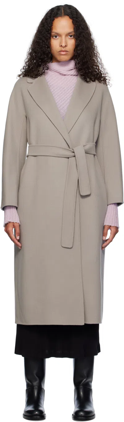 Max Mara Gray Esturia Coat In 006 Medium Grey