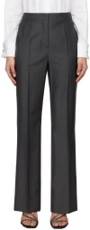 Max Mara Gray Manisa Trousers In 007 Dark Grey