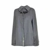 Max Mara Gray Oblique Cape In Virgin Wool And Cashmere In Gray