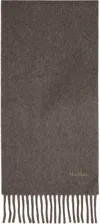 Max Mara Gray Scilli Scarf In Brown