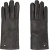 Max Mara Gray Splato Gloves In 029 Dark Grey