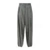 Max Mara Stretch-wool Flannel Trousers In Gray