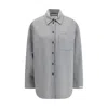 Max Mara Gray Wool Shirt In Gray