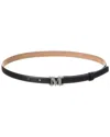 Max Mara Graziata Leather Belt In Black