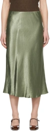 Max Mara Alessio Satin Midi Skirt - Leisure In 56 Pastel Green