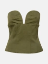 MAX MARA GREEN COTTON BUSTIER