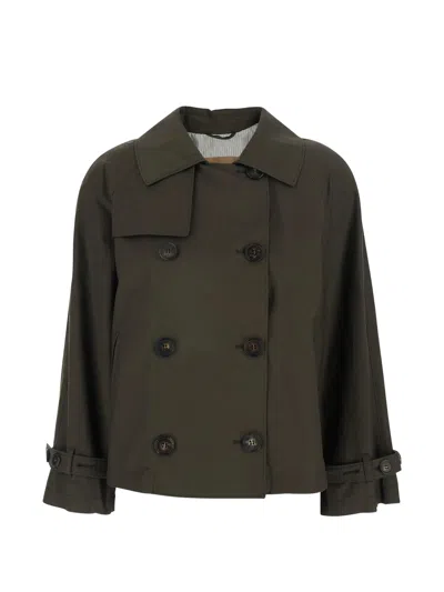 Max Mara Green Cotton Polyester Mtctesoro In Blue