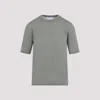 Max Mara Green Crewneck Pullover In Gray