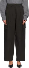 Max Mara Green Enigma Trousers In Black