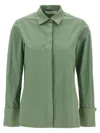 Max Mara French Collared Shirt With Back Yoke And Pleat