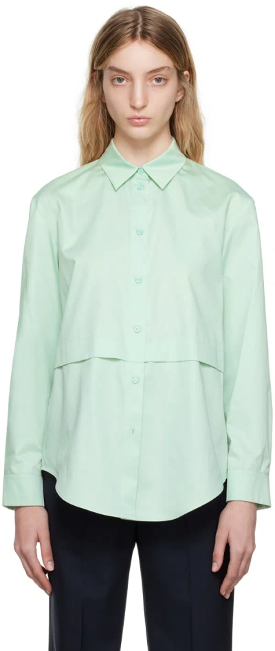 Max Mara Green Glassa Shirt In 002 Sage Green