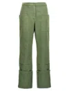 Max Mara Trousers Wide Leg Elastic Waistband In Green