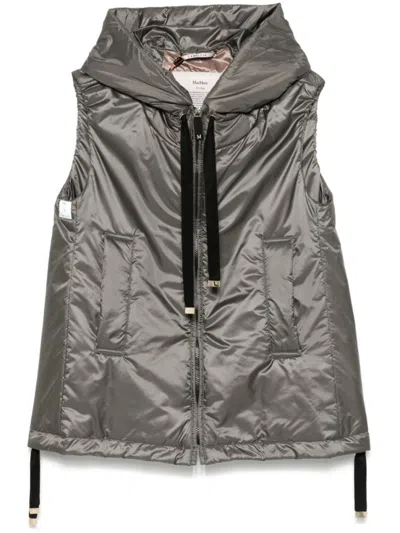 MAX MARA GREEN HOODED VEST